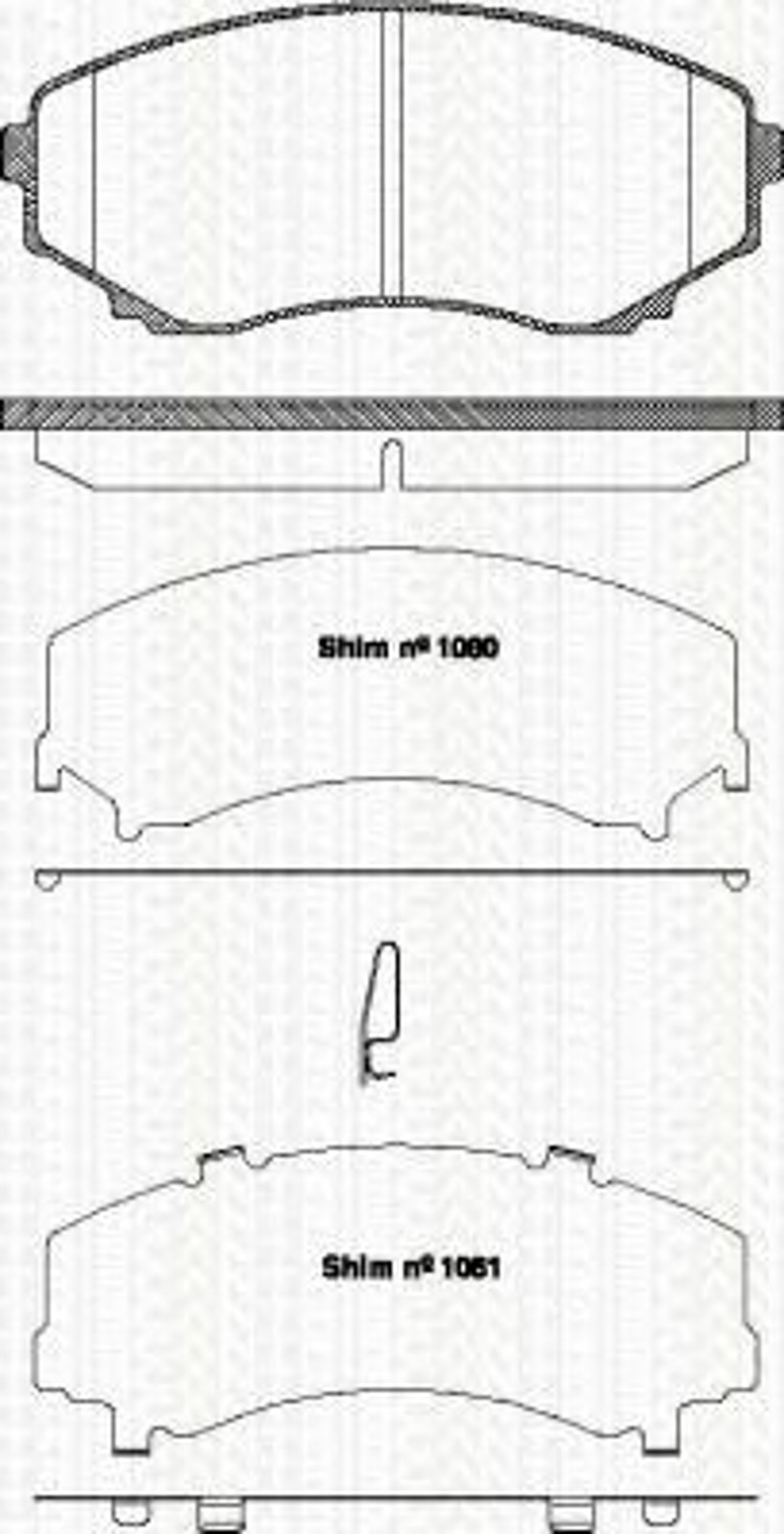 Колодки тормозные дисковые TRISCAN 8110 50022