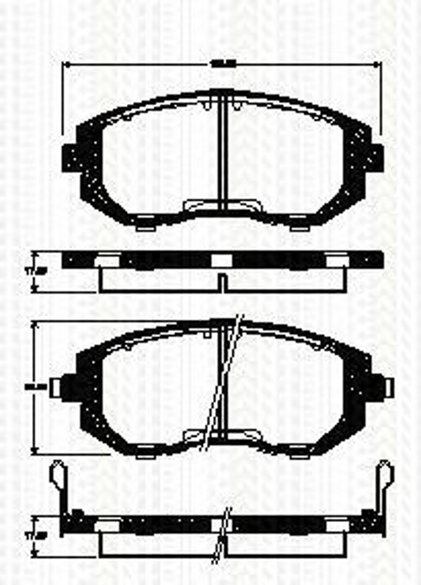 Колодки тормозные дисковые TRISCAN 8110 68179