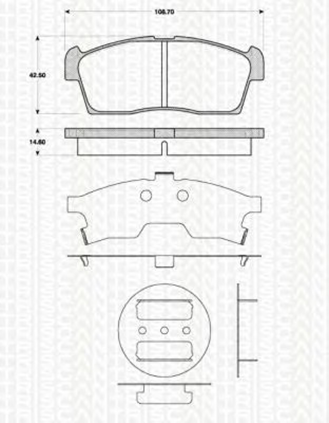Колодки тормозные дисковые TRISCAN 8110 69015