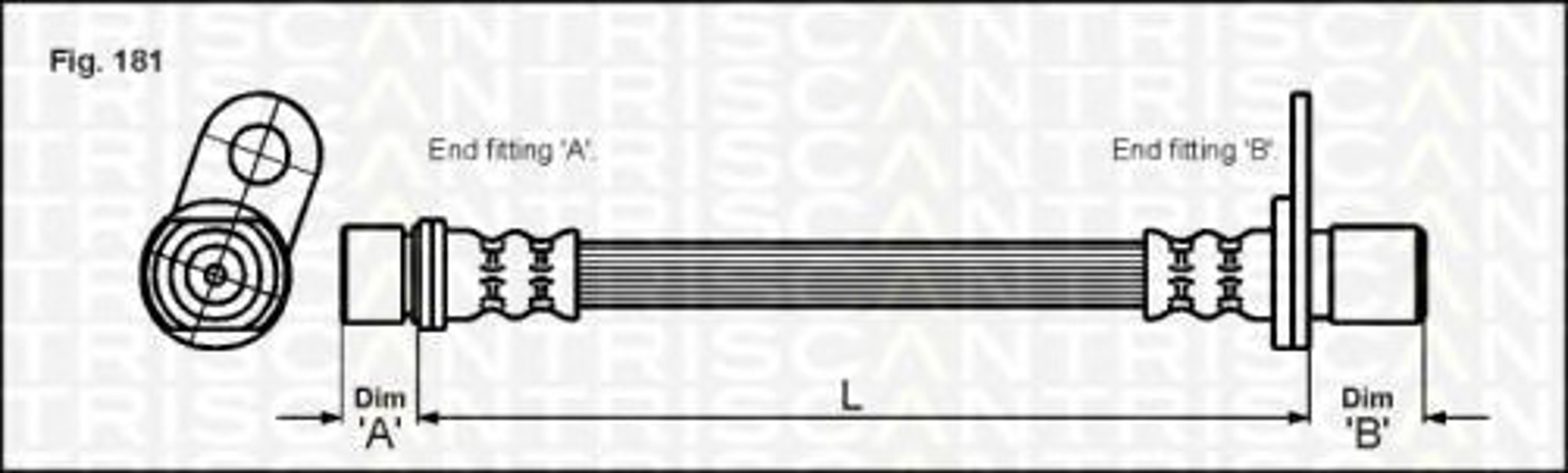 Шланг тормозной TRISCAN 8150 13226