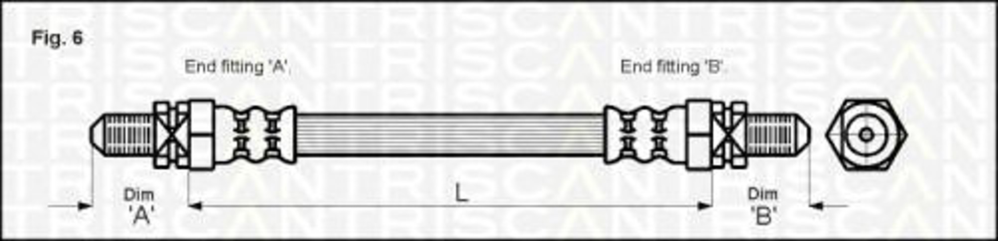 Шланг тормозной TRISCAN 8150 16225