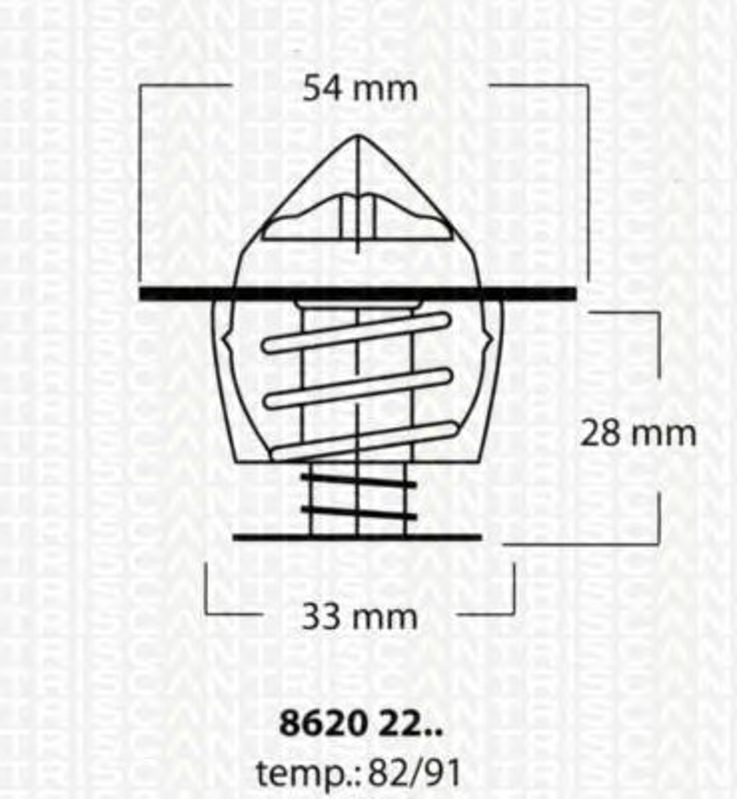 Термостат охлаждающая жидкость TRISCAN 8620 2282