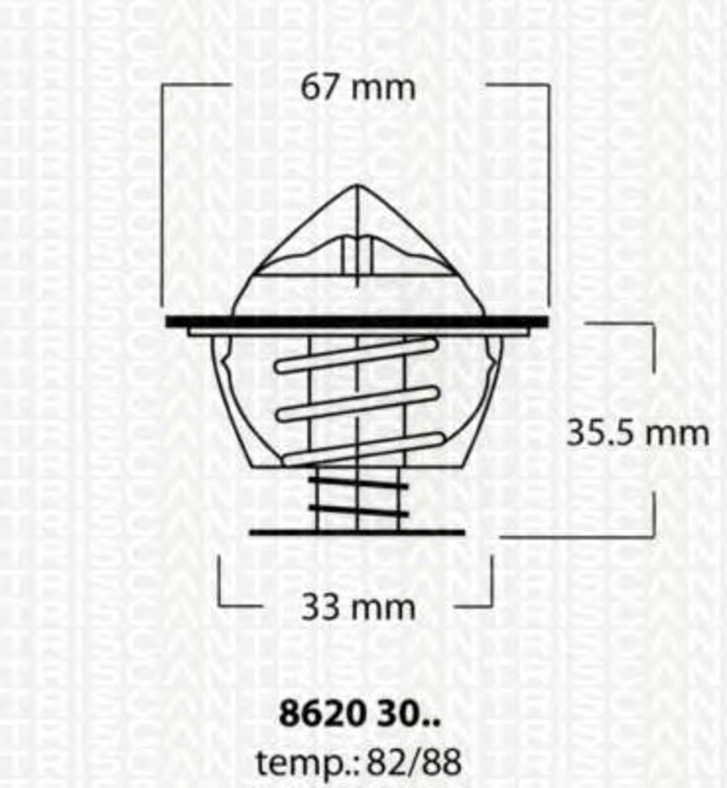 Термостат охлаждающая жидкость TRISCAN 8620 3088