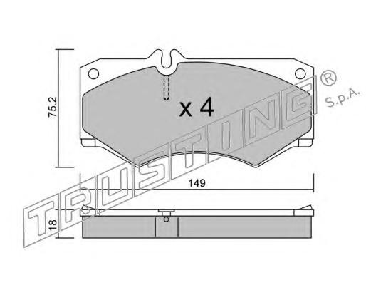 Тормозные колодки TRUSTING 016.0