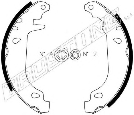 022.032 TRUSTING Комплект тормозных колодок