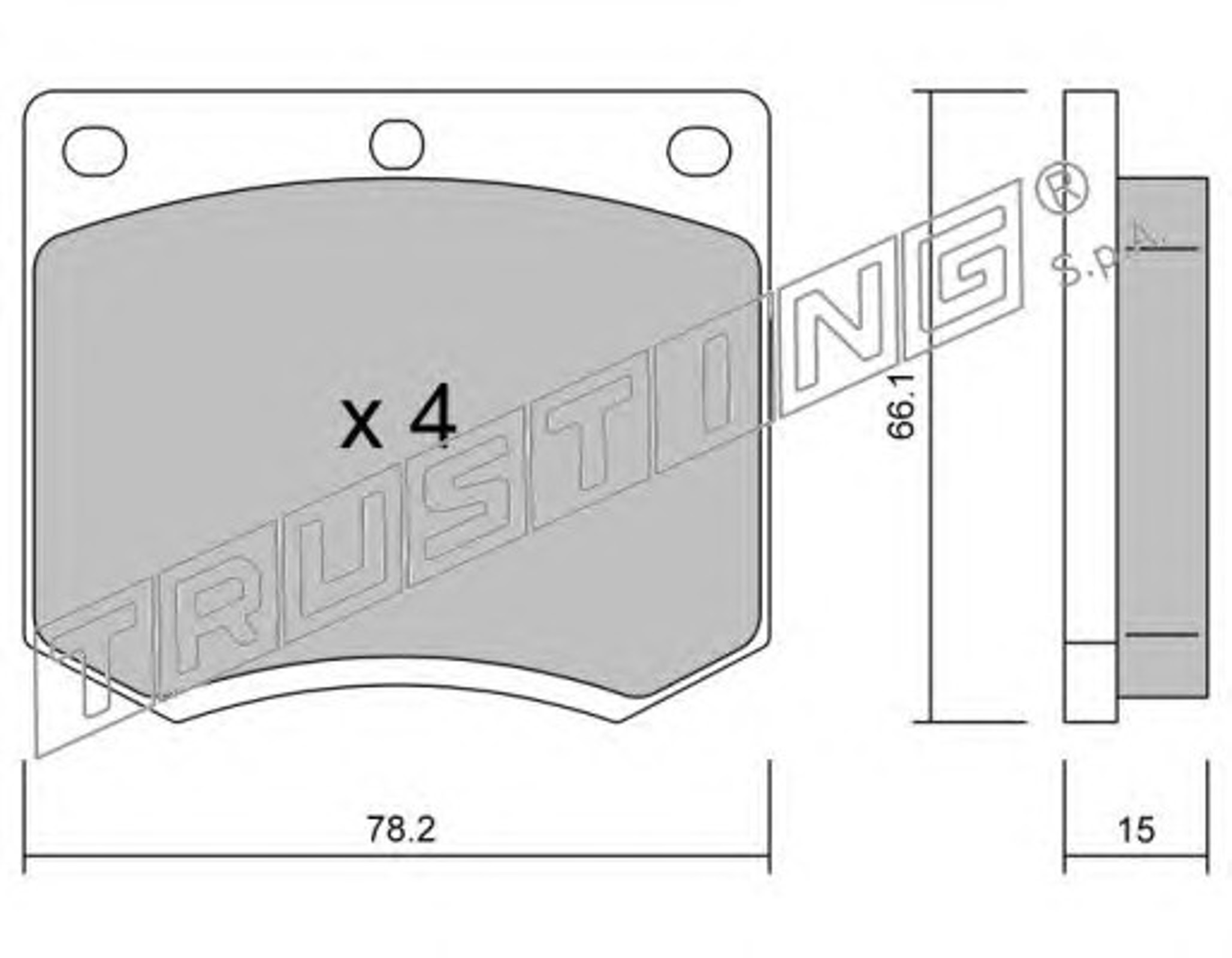 025.0 TRUSTING Колодки тормозные дисковые