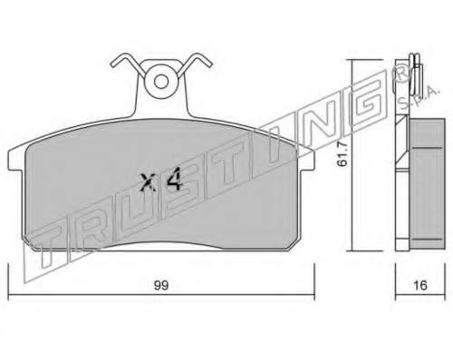 028.0 TRUSTING Тормозные колодки