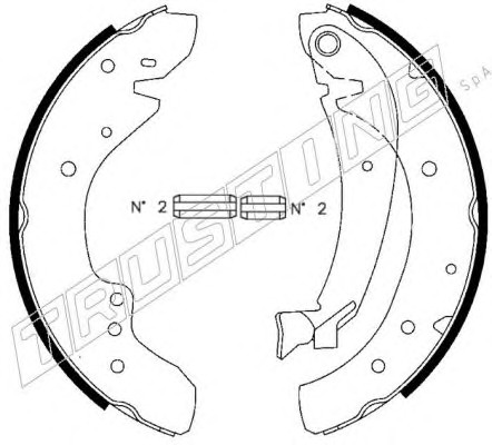 034.096 TRUSTING Колодки тормозные барабанные