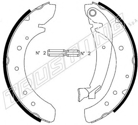 034.097 TRUSTING Комплект тормозных колодок