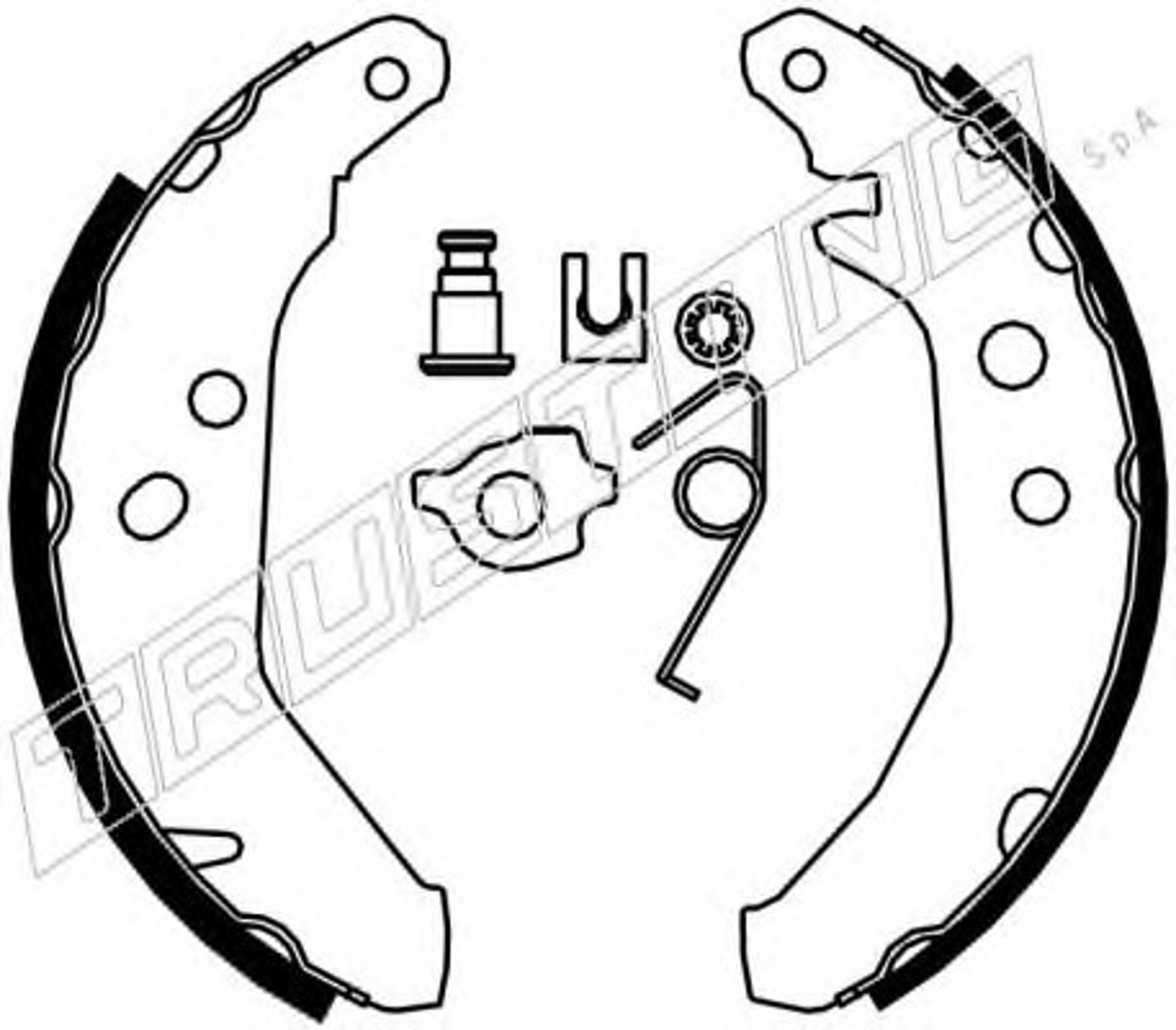 040.129K TRUSTING Колодки тормозные барабанные