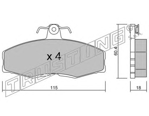 041.0 TRUSTING Тормозные колодки