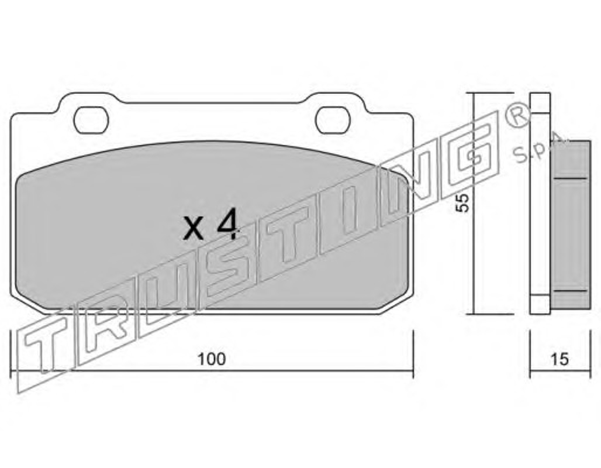 042.0 TRUSTING Колодки тормозные дисковые