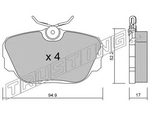 Тормозные колодки TRUSTING 044.0