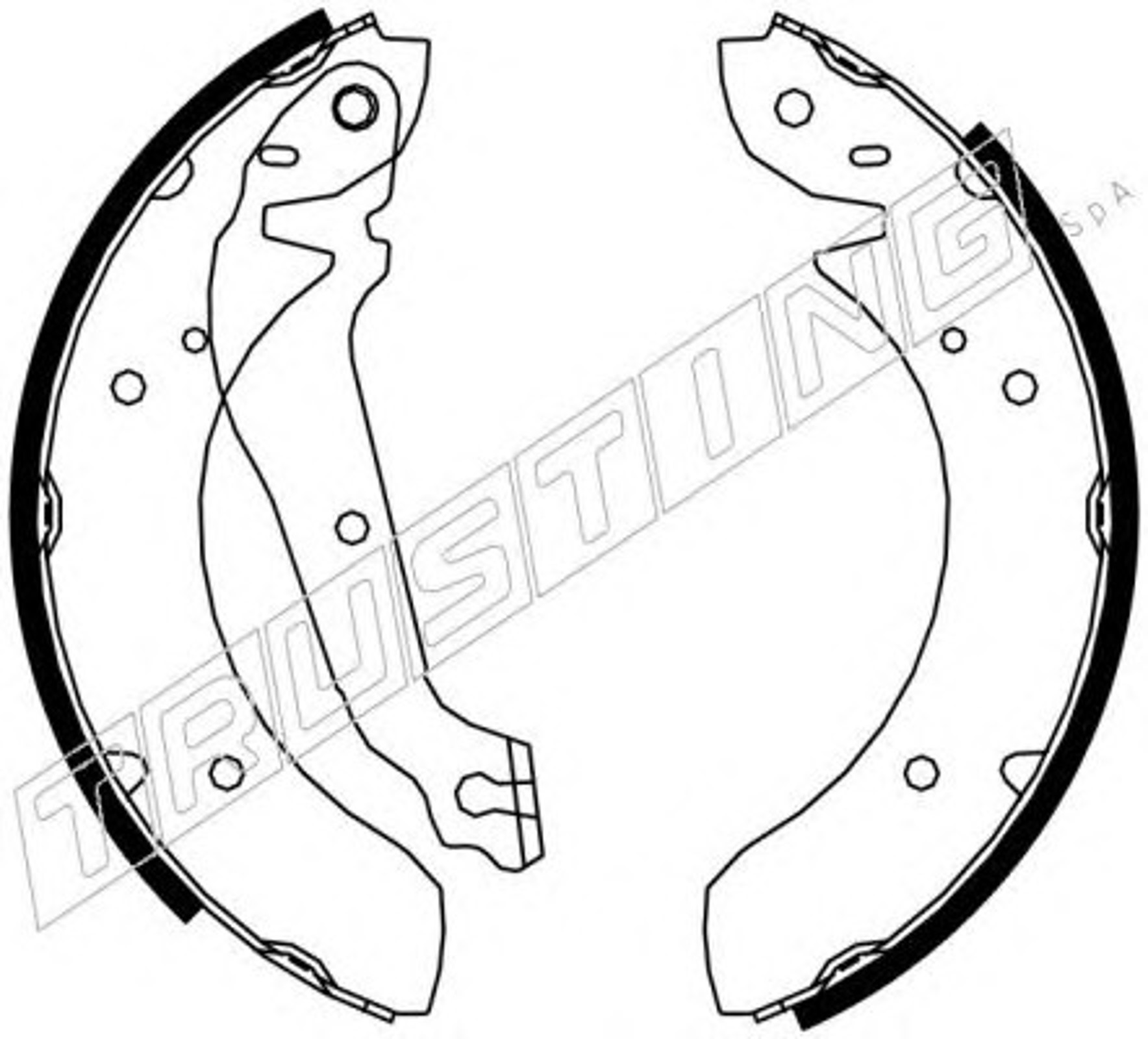 049.171 TRUSTING Колодки тормозные барабанные
