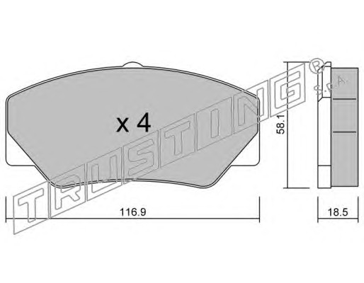 058.0 TRUSTING Тормозные колодки