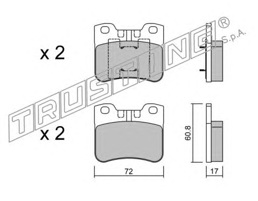 062.2 TRUSTING Тормозные колодки