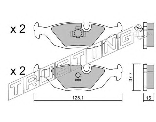 072.0 TRUSTING Тормозные колодки