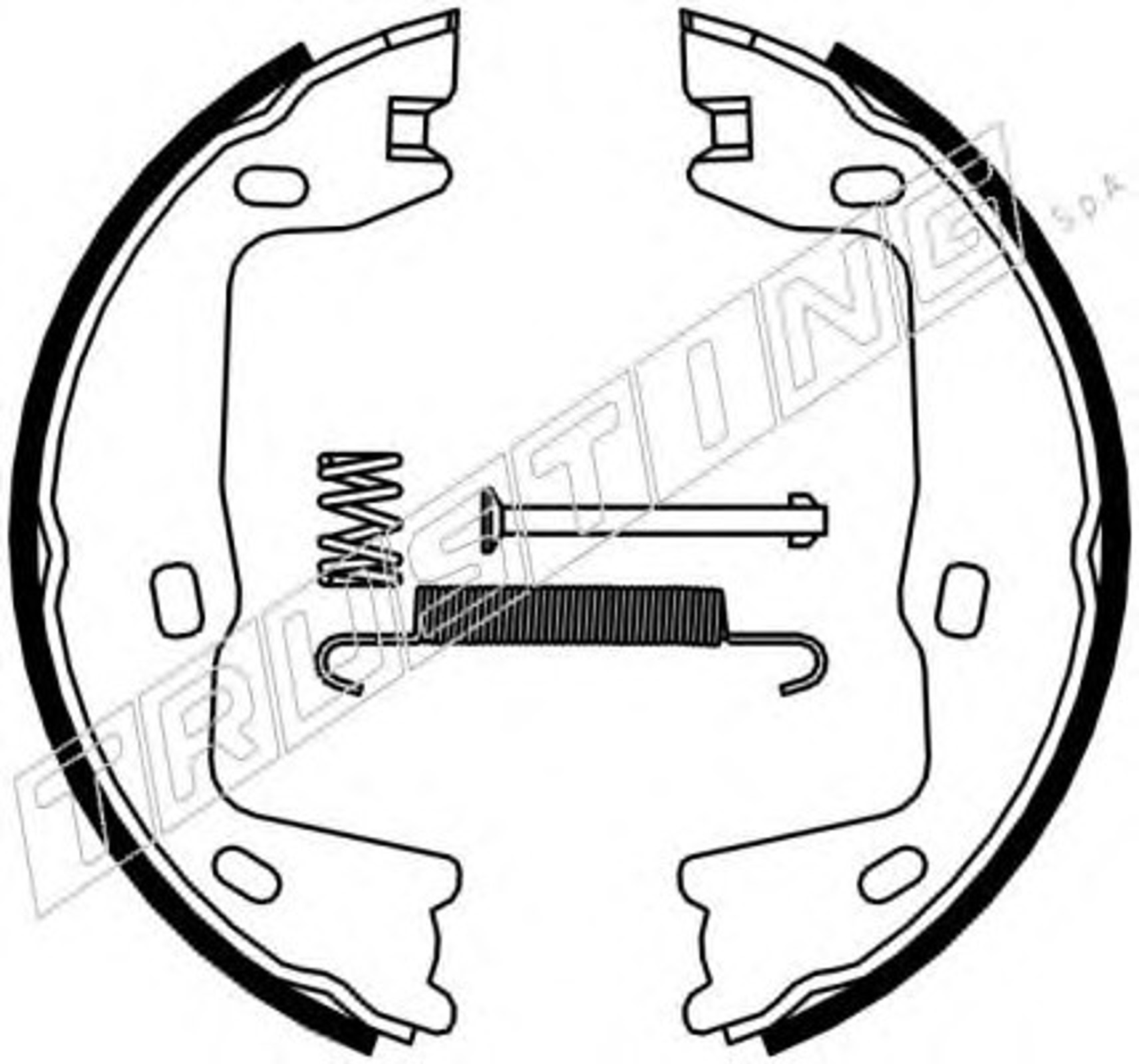 073.159K TRUSTING Комплект тормозных колодок, стояночная тормозная система