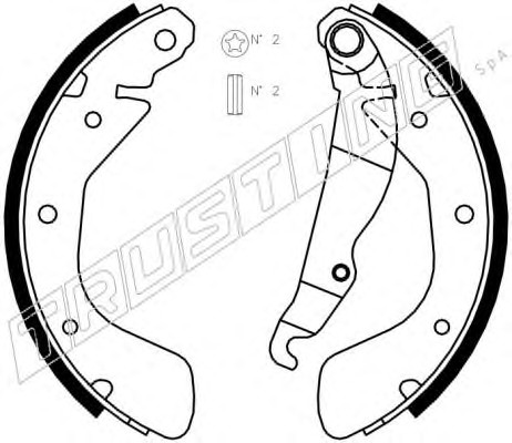073.166 TRUSTING Комплект тормозных колодок