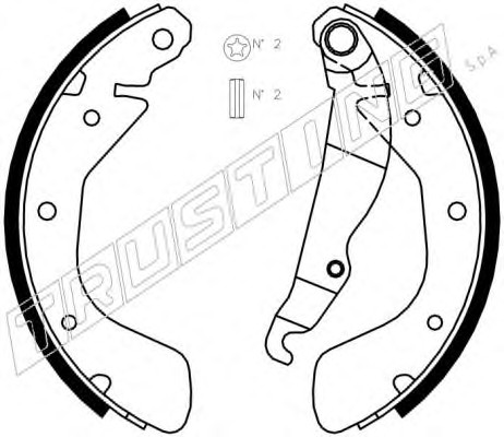 073.167 TRUSTING Колодки тормозные барабанные