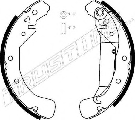 073.169 TRUSTING Комплект тормозных колодок