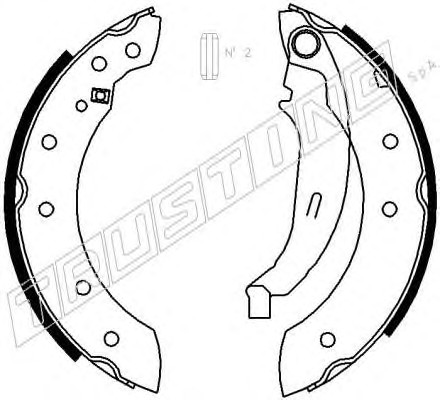 088.222 TRUSTING Колодки тормозные барабанные комплект