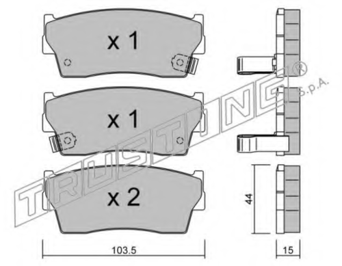 Тормозные колодки TRUSTING 118.0