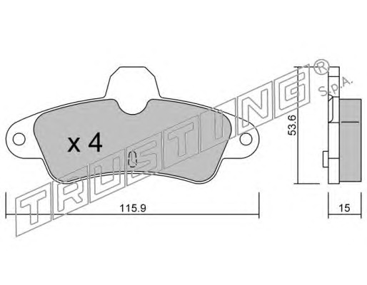 Тормозные колодки TRUSTING 145.0