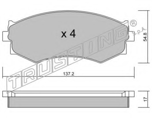 197.0 TRUSTING Тормозные колодки