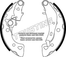 Комплект тормозных колодок TRUSTING 022.034Y