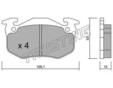038.5 TRUSTING Тормозные колодки