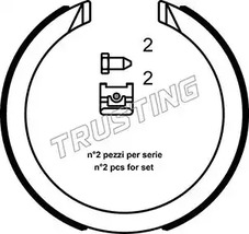 Комплект тормозных колодок стояночная тормозной системы TRUSTING 040.163K