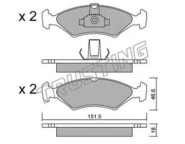 095.0 TRUSTING Тормозные колодки