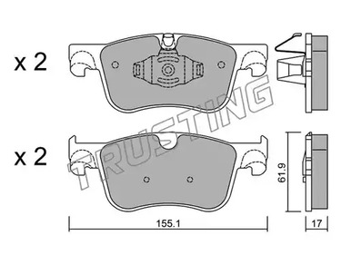 Тормозные колодки TRUSTING 1000.0
