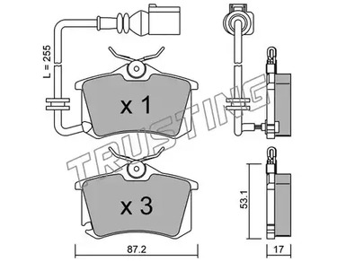 Тормозные колодки TRUSTING 102.4