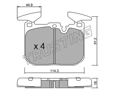 Тормозные колодки TRUSTING 1039.0