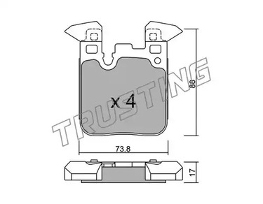 Тормозные колодки TRUSTING 1040.0