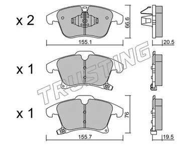 Тормозные колодки TRUSTING 1063.0