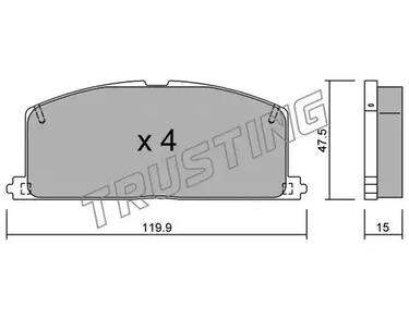 110.0 TRUSTING Тормозные колодки