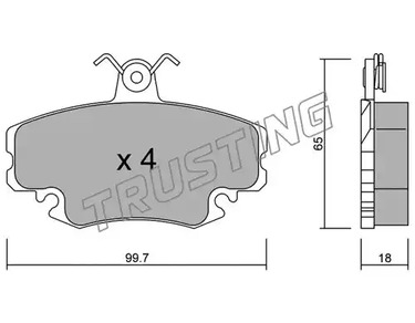 122.0 TRUSTING Тормозные колодки