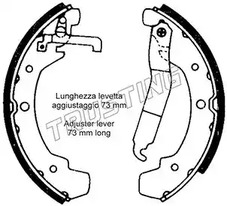 Колодки тормозные барабанные TRUSTING 124.281