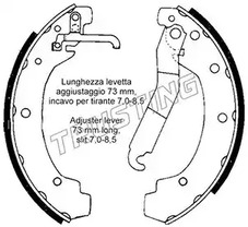 Колодки тормозные барабанные TRUSTING 124.282