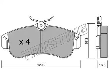 125.0 TRUSTING Тормозные колодки