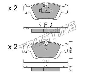126.0 TRUSTING Тормозные колодки