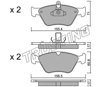 Тормозные колодки TRUSTING 130.0