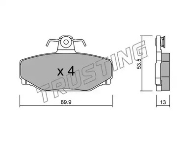 Тормозные колодки TRUSTING 133.0
