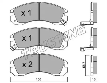 Тормозные колодки TRUSTING 136.0
