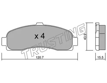Тормозные колодки TRUSTING 147.0