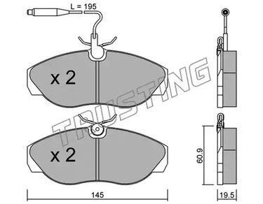 Тормозные колодки TRUSTING 157.0