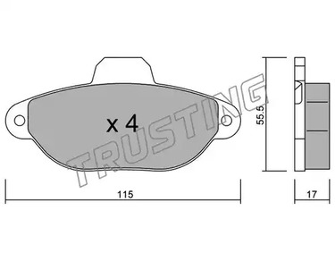 162.1 TRUSTING Тормозные колодки